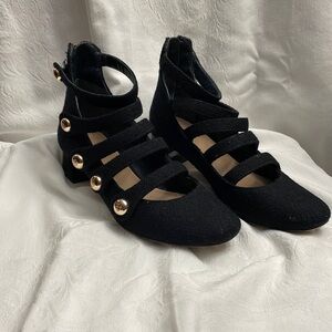 Tory Burch wool and leather shoes